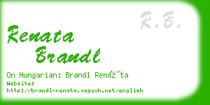 renata brandl business card